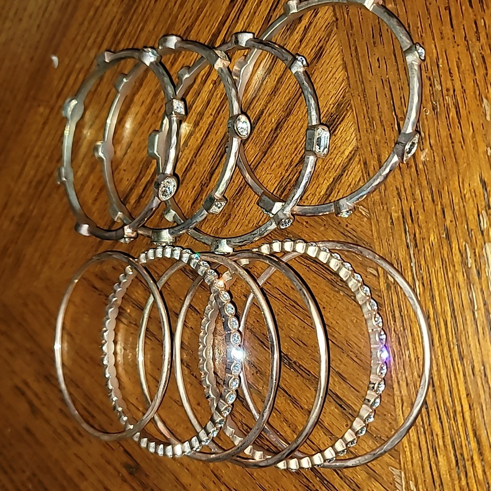 10 gold bracelets